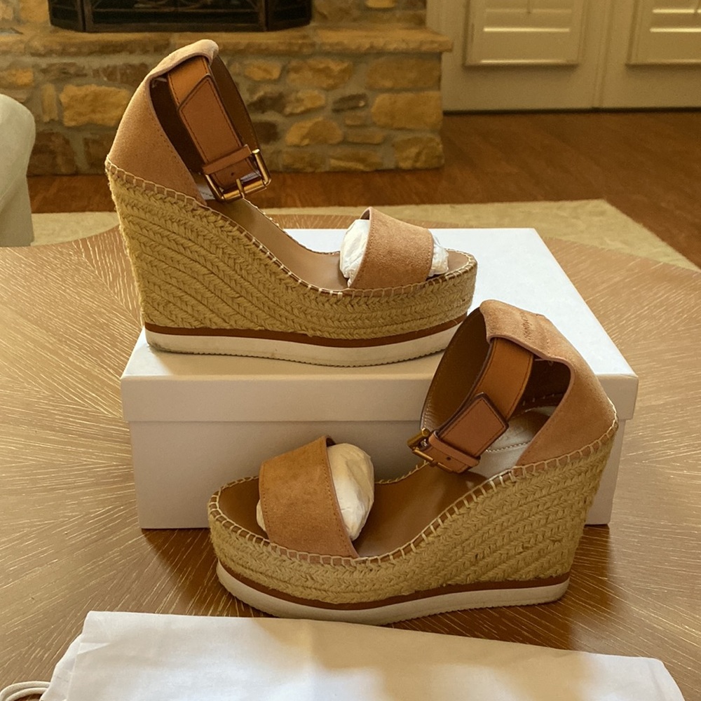 SeeByChloe; Espadrille Wedge Sandal; Size 36